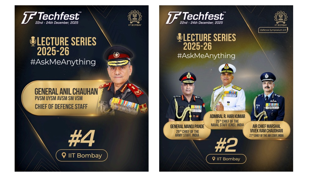 Techfest IIT Bombay to Host Defence Symposium 2.0 Featuring India’s Top Military Leaders