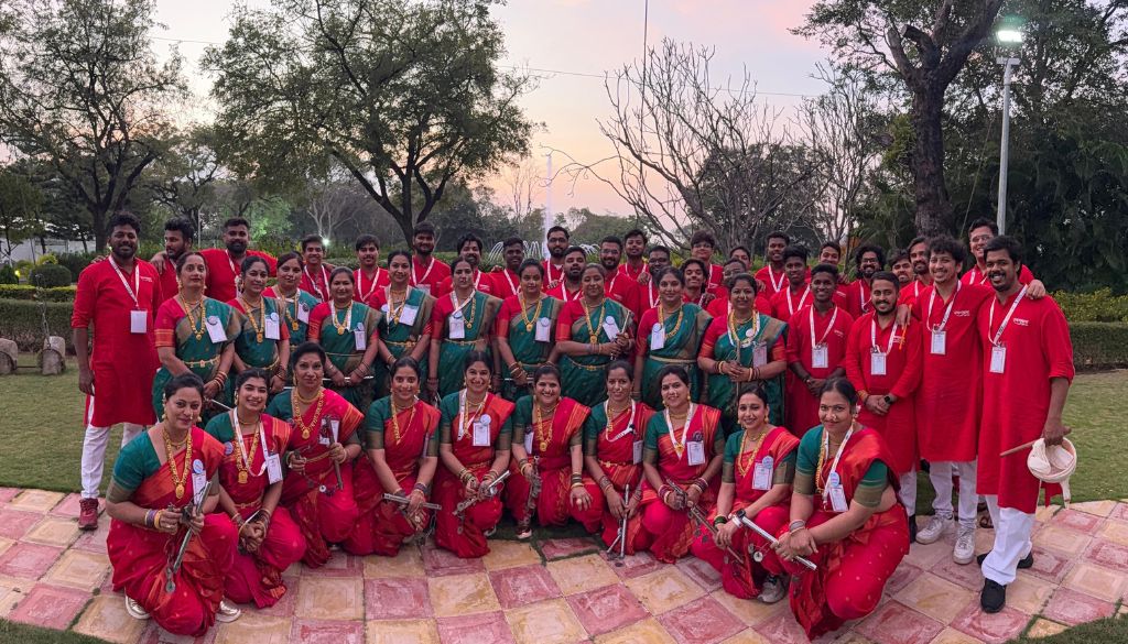 Tejaswini Women’s Lezim Pathak, Pune’s First Women-Only Lezim Troupe, Performs at National Arts Festival 2025