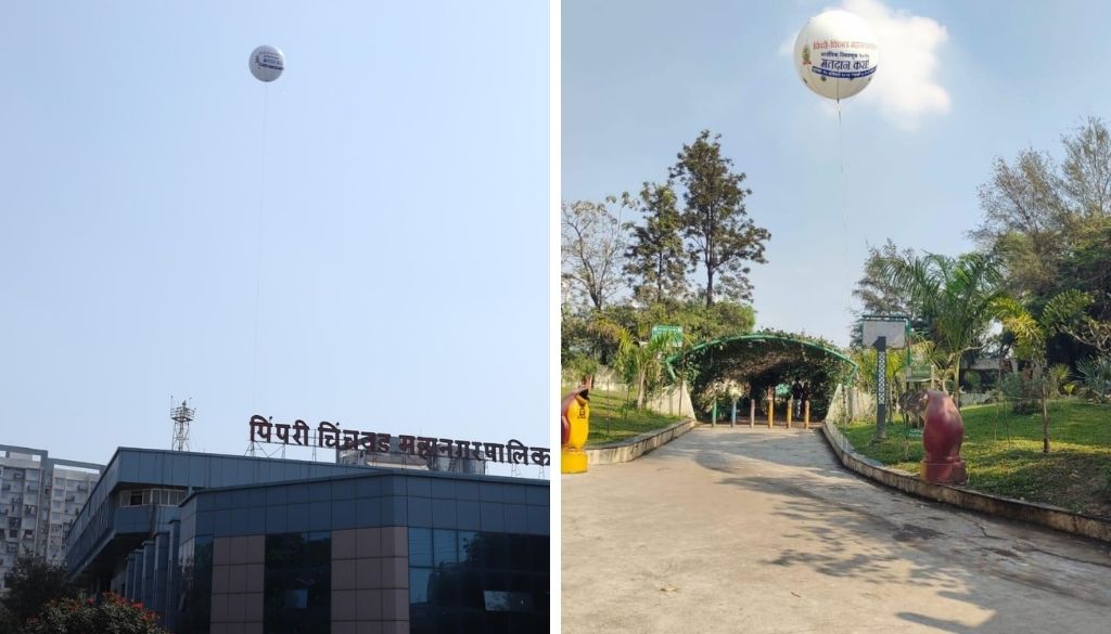 PCMC Uses Hot Air Balloons to Promote Voting Ahead of Civic Elections