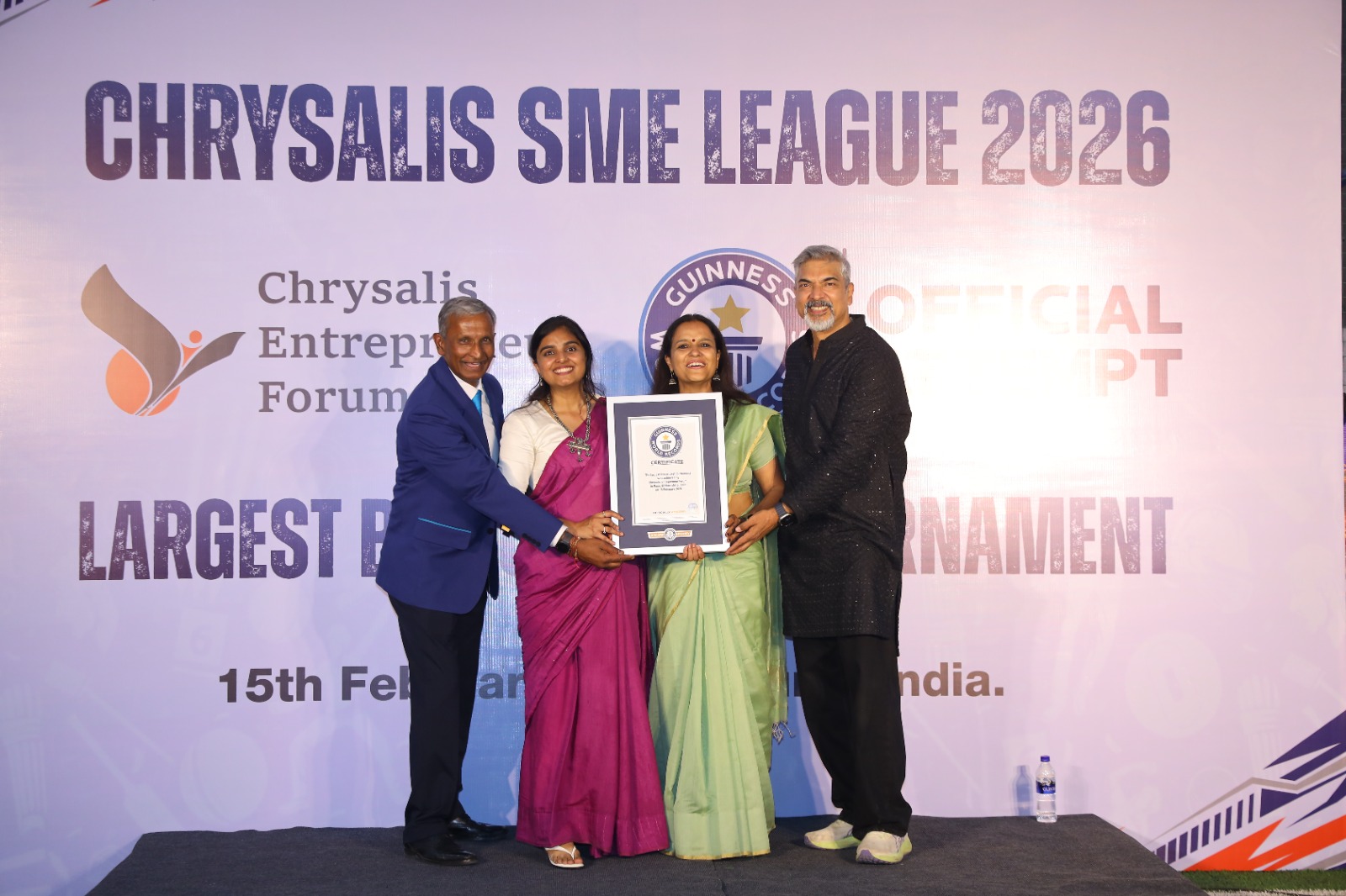 Chrysalis Entrepreneur Forum Creates History with Guinness World Record for World’s Largest Box Cricket Tournament for SME’s.