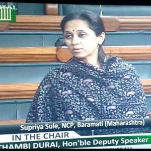 Supriya Sule in parliament