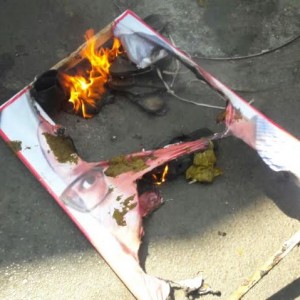 burn effigy of Asaduddin Owaisi
