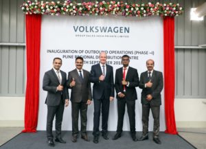 Mr. Pavan Shetty, Director, Porsche India_ Mr. P Ravichandran, Head of After Sales Operations, Volkswagen Passenger Cars divisons in India along with oth...
