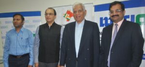 (L to R) : Mohit Kumar,President Podar Enterprise ; Dinesh Joshi, Managing Director Enterprise Infrastructure(P)LTD.Satyagiri Group ; Pradeep Bhargava, President & Chairman of Board Mahratta Chamber of Commerce, Industries and Agriculture ;  Rajiv Podar, Managing Director Podar Enterprise