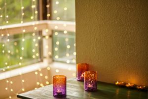 Mood Shots-Multi-Hued Glass Votive