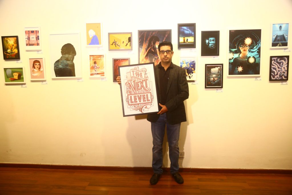 Mr.-Rajiv-Malik-Director-Wacom-India-at-THE-NEXT-LEVEL-exhibition-in-Delhi-displaying-global-digital-artwork.JPG