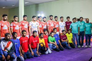 Puneri Paltan team with young athletes from Special Olympics Bharat