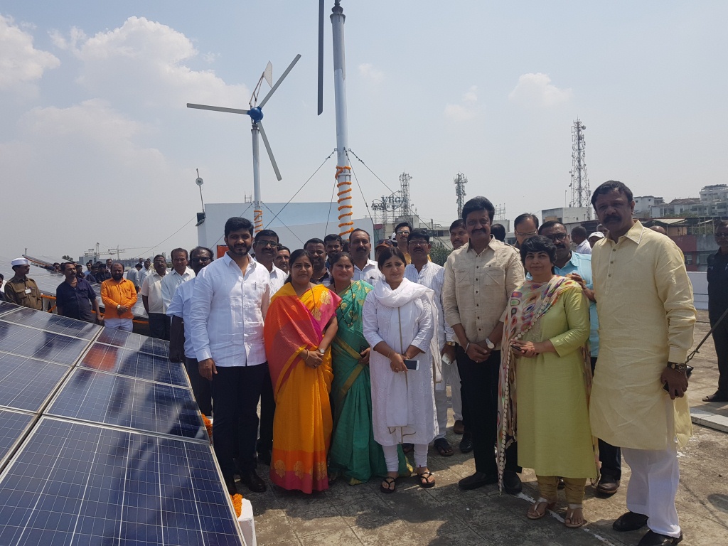 Wind and Solar hybrid energy project set up at PMPML Swargate depot
