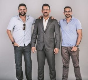 From L-R - Arun Pandey, MS Dhoni and Nikhil Arora, MD and VP, GoDaddy India