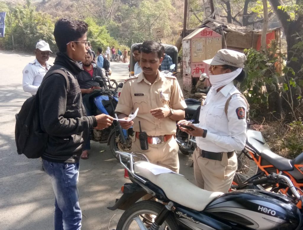 Helmet awareness drive