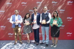 L-R Panelist Kalyan Karamakar, Roshini Bajaj, Chef Ranveer Brar, Mr. Sumit Mathur, Director - Marketing, Kellogg South Asia and Amrita Kaur