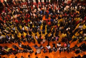 350 Women attempted a foot painting world record at The Pavillion on this International Women’s Day (1)
