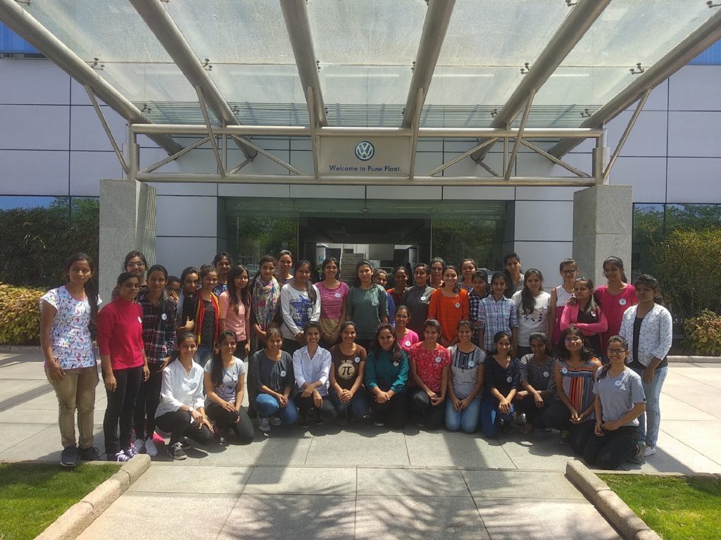 Girls of Lila Poonawalla Foundation visit Volkswagen plant in Chakan, Pune