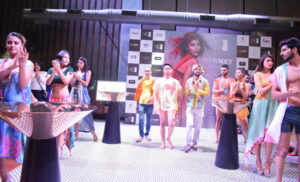Designer Chhail Bihari Sharma and Maluaj Gangwar with Models wearing their beach wear line ‘ABHISAR’ (6)