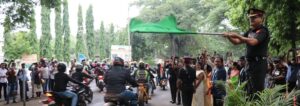 Flagging Off Motor Cycle Rally