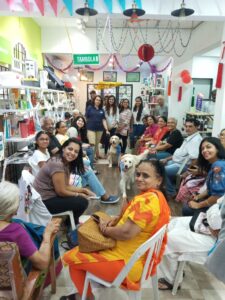 Seniors had fun at the pet therapy session