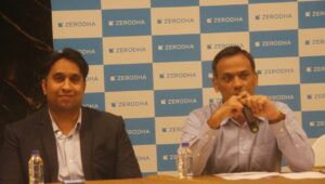 Photograph ( L to R) - Mr. Salman Quraishi, Head of Sales, and Mr. Karthik Rangappa, VP Research & Educational Services, Zerodha