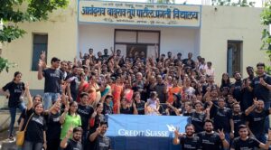 Credit Suisse team at Anandrao B. Tupe Patil Pragati Madhya Uch Vidhyalay on ‘Community School Transformation Day’