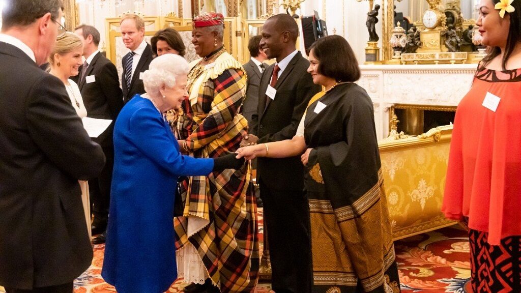 Dr Sucheta Kulkarni representing H.V Desai Eye Hospital gets a rare honour to meet Her Majesty- Queen at a program at Buckingham Palace in London.
