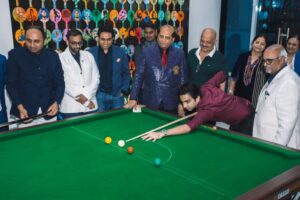 Mr Pankaj Advani at the Pool Table-min