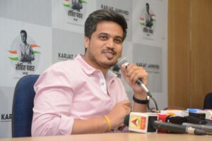 Rohit Pawar addressing the Press Conference today at Deccan Gymkhana, Pune (1)