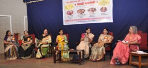 (L to R) Anjali Marathe, Anuradha Marathe, Shilpa Bapat, Sanika Bapat, Arundhati Patwardhan, Dr. Sucheta BHide Chapekar, Shubhangi Damale.
