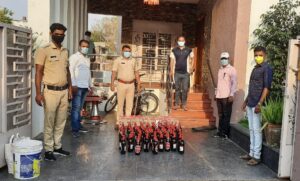 Pune rural police seize beer bottles in Daund.