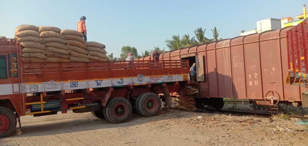 Goods train rail