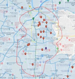 Sealed areas of Pune due to Coronavirus.