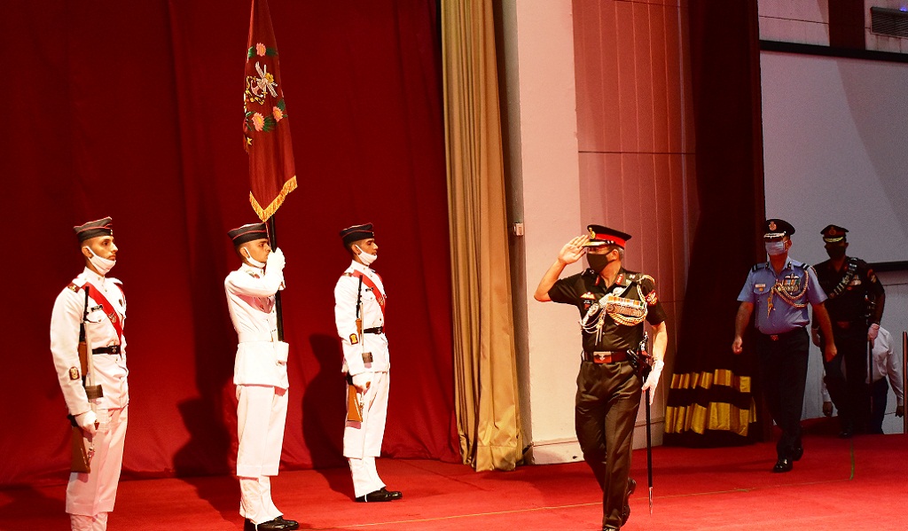 LT GEN ASIT MISTRY SALUTING THE NDA NISHAN