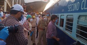 Pune District Collector Naval Kishore Ram flagged off the train.