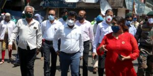 Pune District Collector inspecting COVID hit areas in Pune.