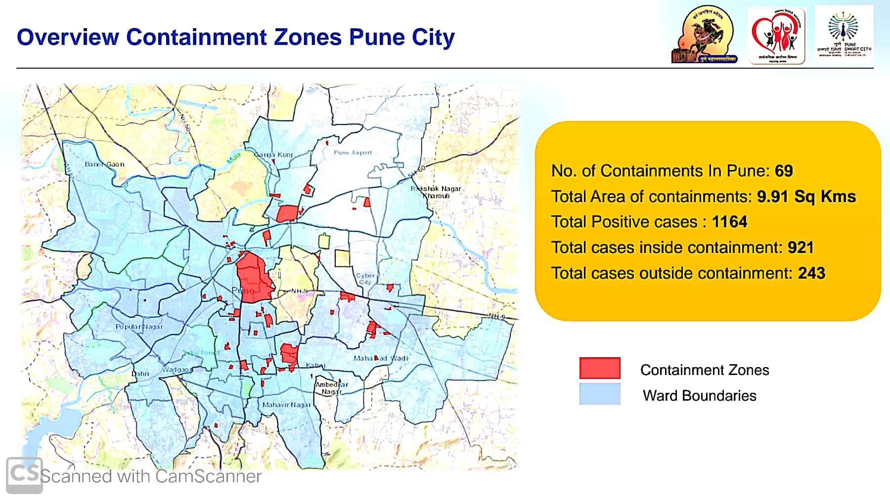 Containment zones in Pune city