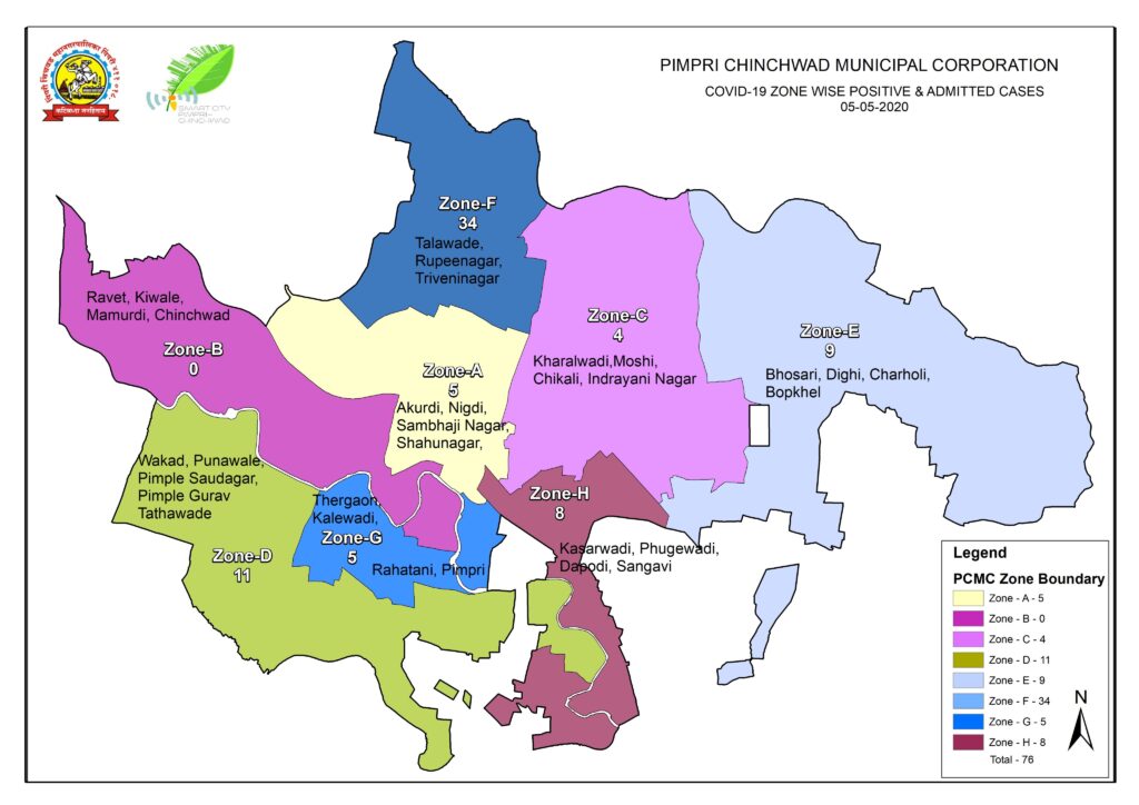 PCMC Coronavirus patients map