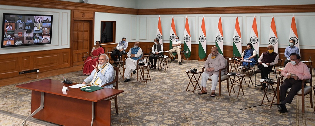 PM Modi meeting with all Chief Ministers.