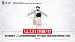 stranded students of Jawahar Navodaya Vidyalaya
