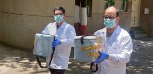NCCS Pune staffs carrying COVID19 samples