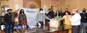 Rotary Club donates PPE kits, masks to PMC
