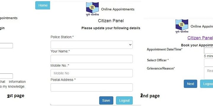 Virtual appointment Pune police