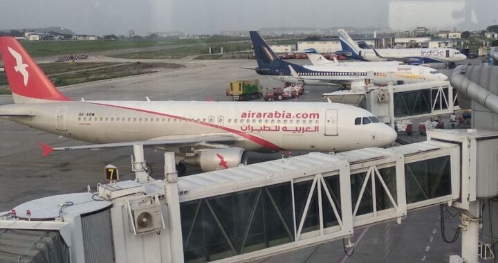 air arabia aircraft at Pune airport
