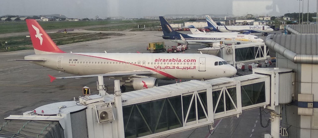 air arabia aircraft at Pune airport