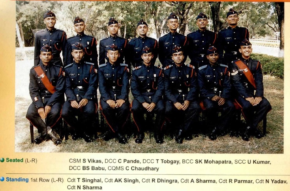 cadet babu with coursemates at NDA