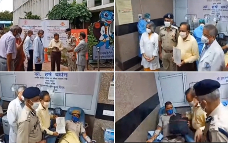 Dr. Harsh Vardhan inaugurates COVID19 Plasma Donation Campaign at AIIMS, Delhi