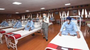 The Prime Minister, Shri Narendra Modi visits Army hospital, in Ladakh on July 03, 2020.