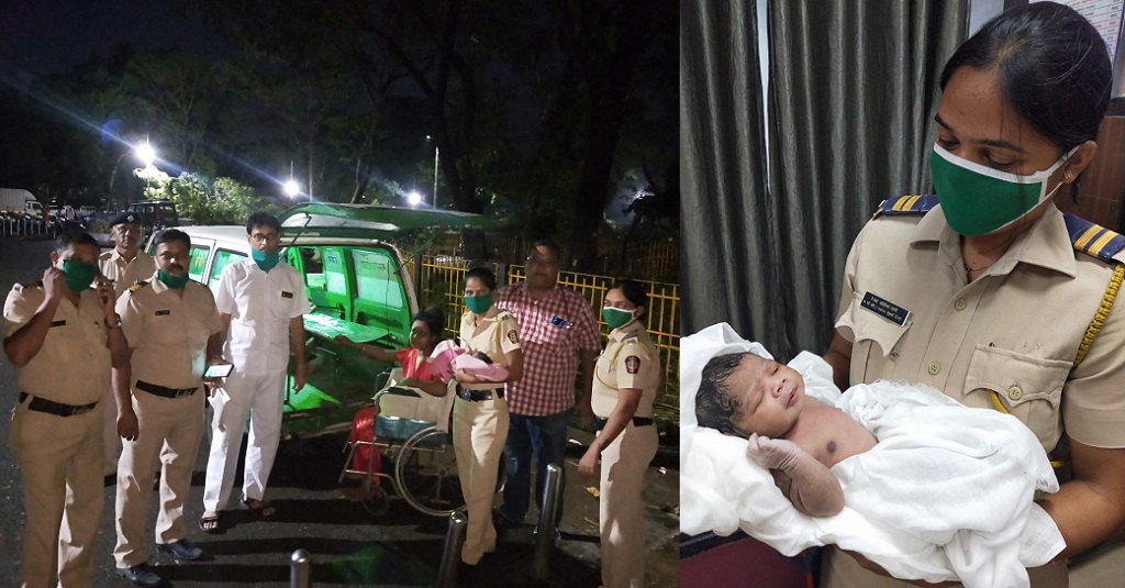 Woman delivers babay at Panvel railway station