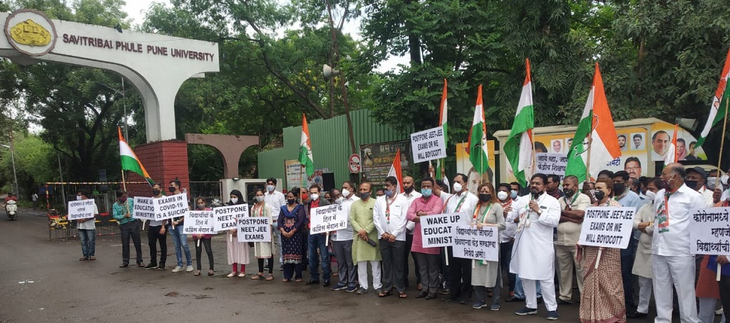 Congress protest NEET JEE