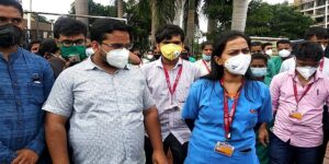 Doctors of Aditya Birla Hospital strike