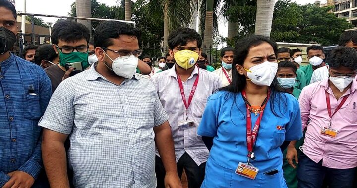 Doctors of Aditya Birla Hospital strike