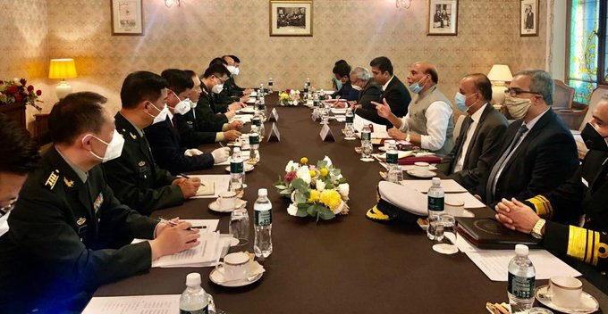 Rajnath Singh meets Chinese Defence Minister