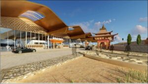 Prespective Entrance of Terminal Building